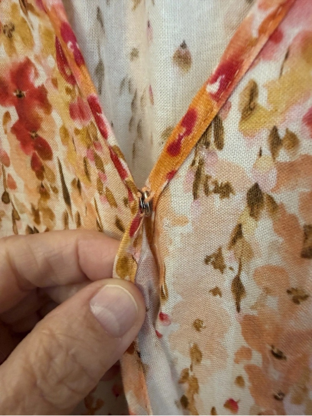Christy Dawn the dawn dress midi sunset Gladiola-print Sz XL organic cotton - Picture 9 of 11